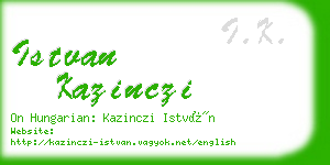 istvan kazinczi business card